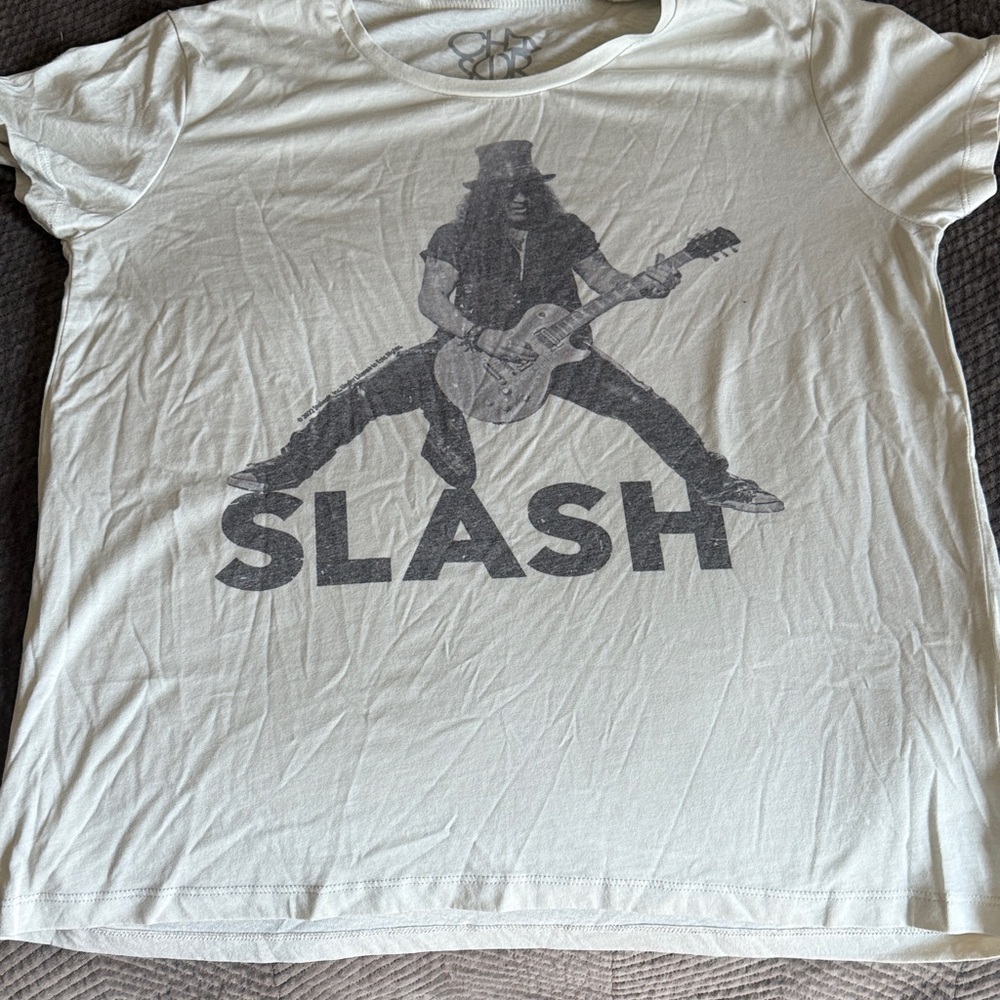Graphic Tee with Guitarist Print
